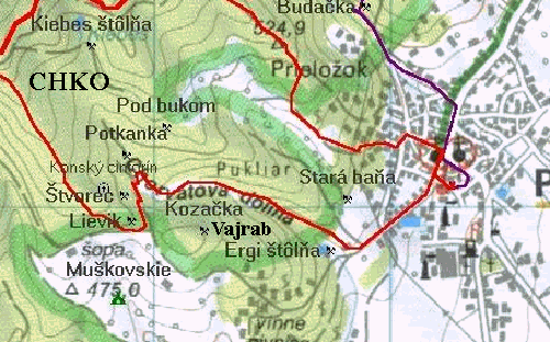 Mapa CHKO
